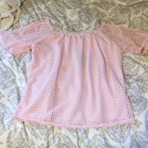 Lilly Pulitzer eyelet crinkle chiffon top